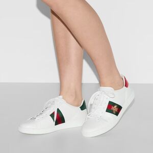 Gucci Ace Bee Leather Sneakers
